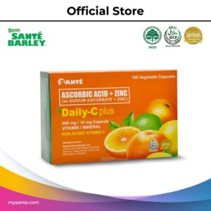 Daily-C Plus, Ascorbic Acid + Zinc (500mg/10mg) x 100's