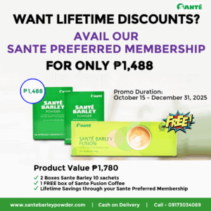 Sante Barley Membership - Preferred Customer Promo