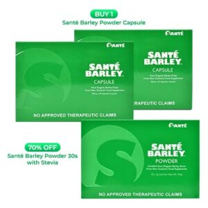 Buy 2 Sante Barley Capsule Get 1 Sante Barley 30s w/ Stevia at 70% Off
