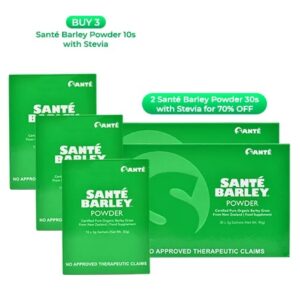 Buy 3 Sante Barley 10s w/ Stevia Get 2 Sante Barley 30s w/ Stevia at 70% Off