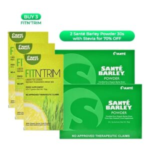 Buy 3 Sante Fit N’ Trim 15grams x 10sachets Get 2 Sante Barley 30s w/ Stevia at 70% Off